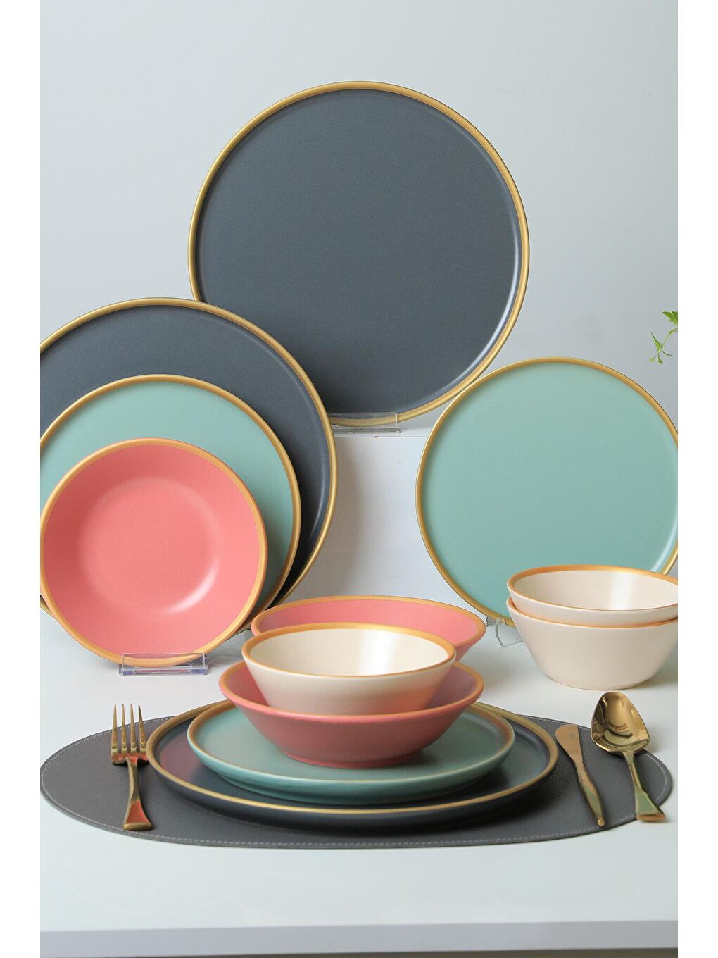 Karışık Sofia Yemek Takımı 24 Parça 6 Kişilik-4