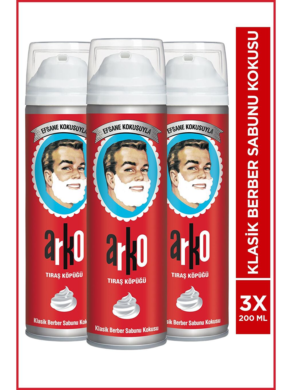 Arko Men Efsane Tıraş Köpüğü 3x200ml