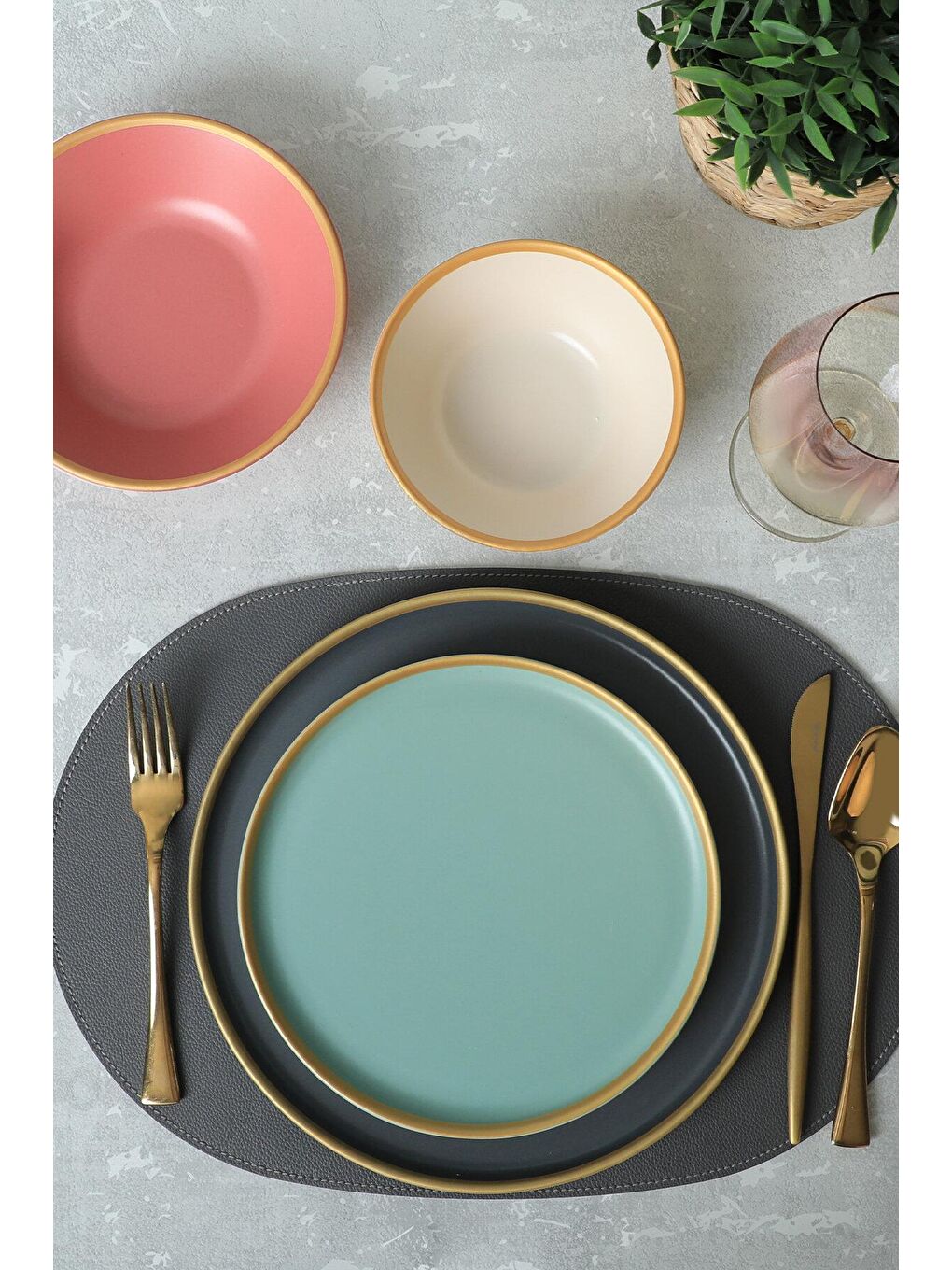 Karışık Sofia Yemek Takımı 24 Parça 6 Kişilik-5