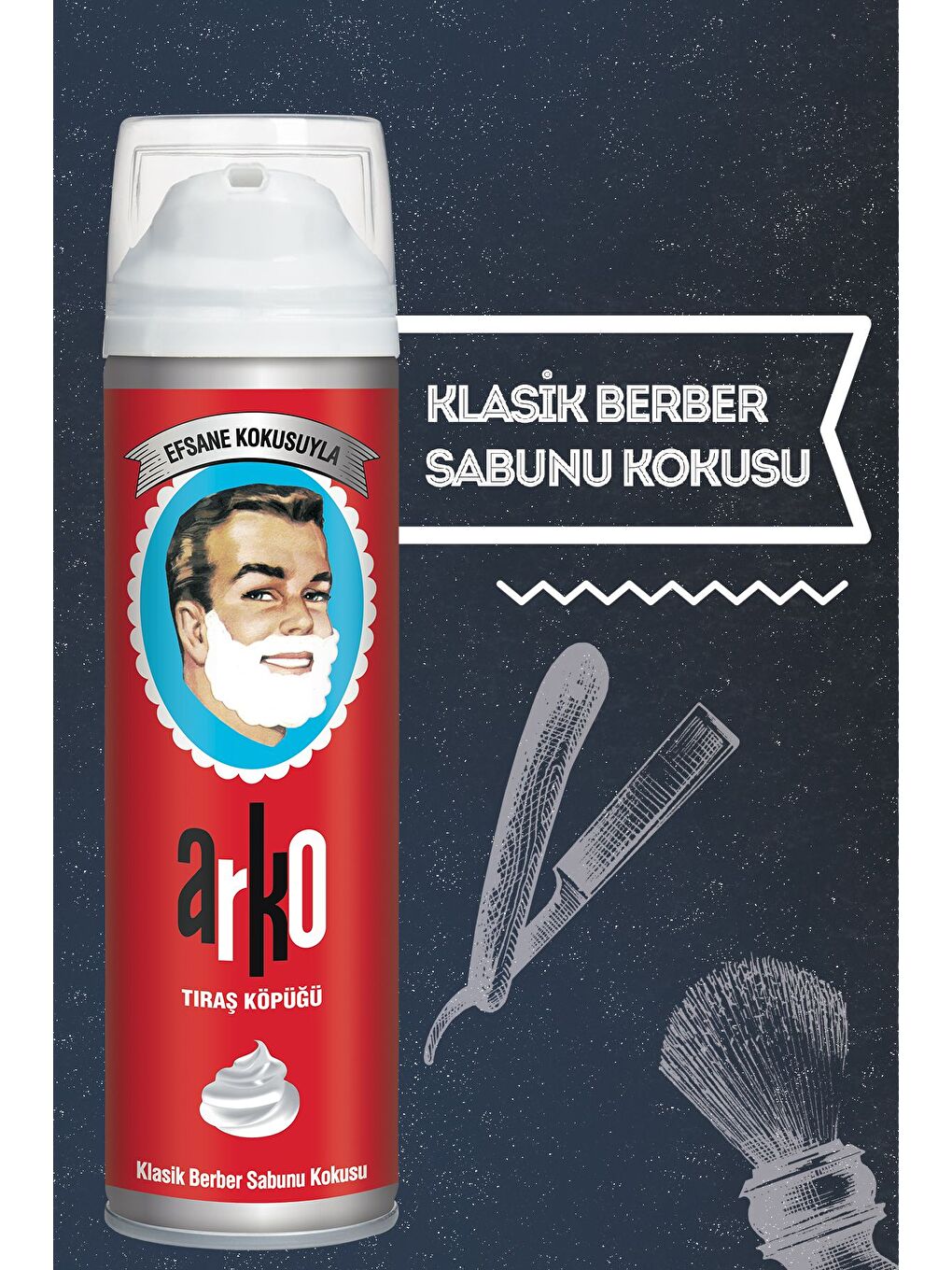 Arko Men Efsane Tıraş Köpüğü 3x200ml - 1