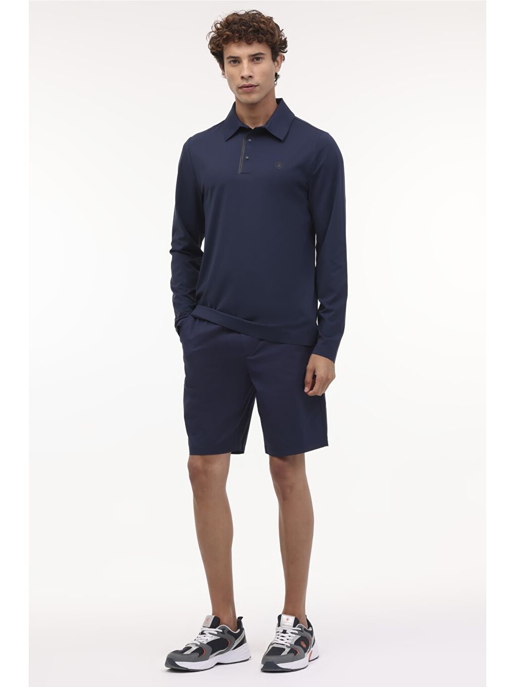 ML TIM 16ELG1004 4FX Lacivert Erkek Uzun Kol Tişört-2