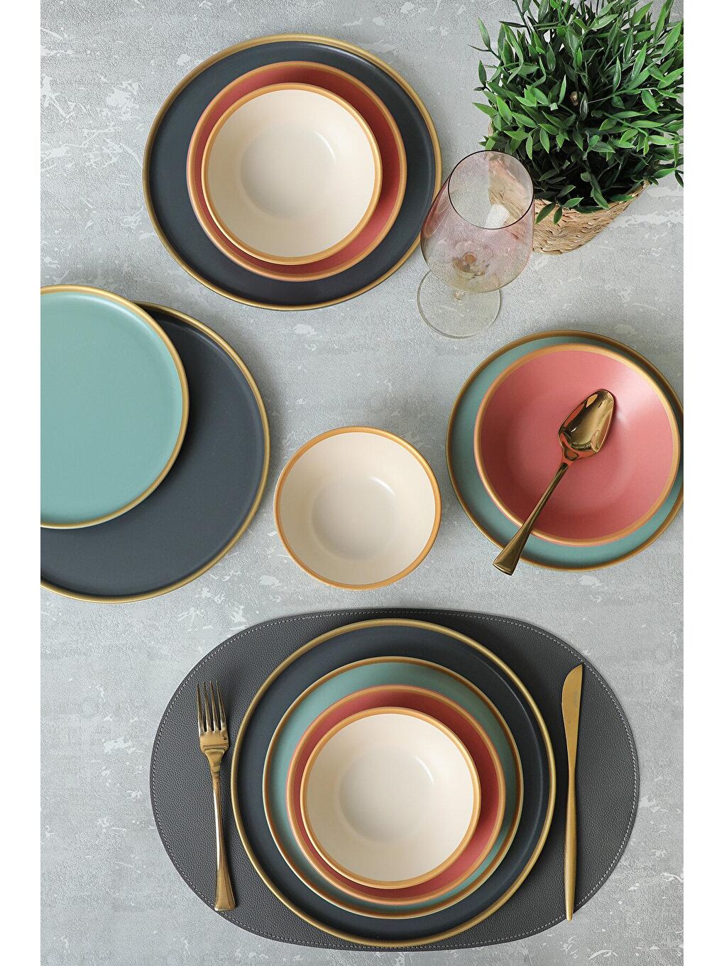 Karışık Sofia Yemek Takımı 24 Parça 6 Kişilik-6