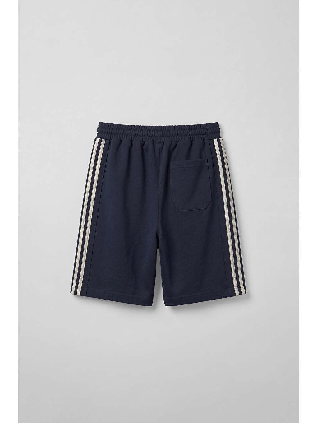 Erkek Relaxed Fit Hope Kumaş Şerit Detaylı Şort Lacivert-1