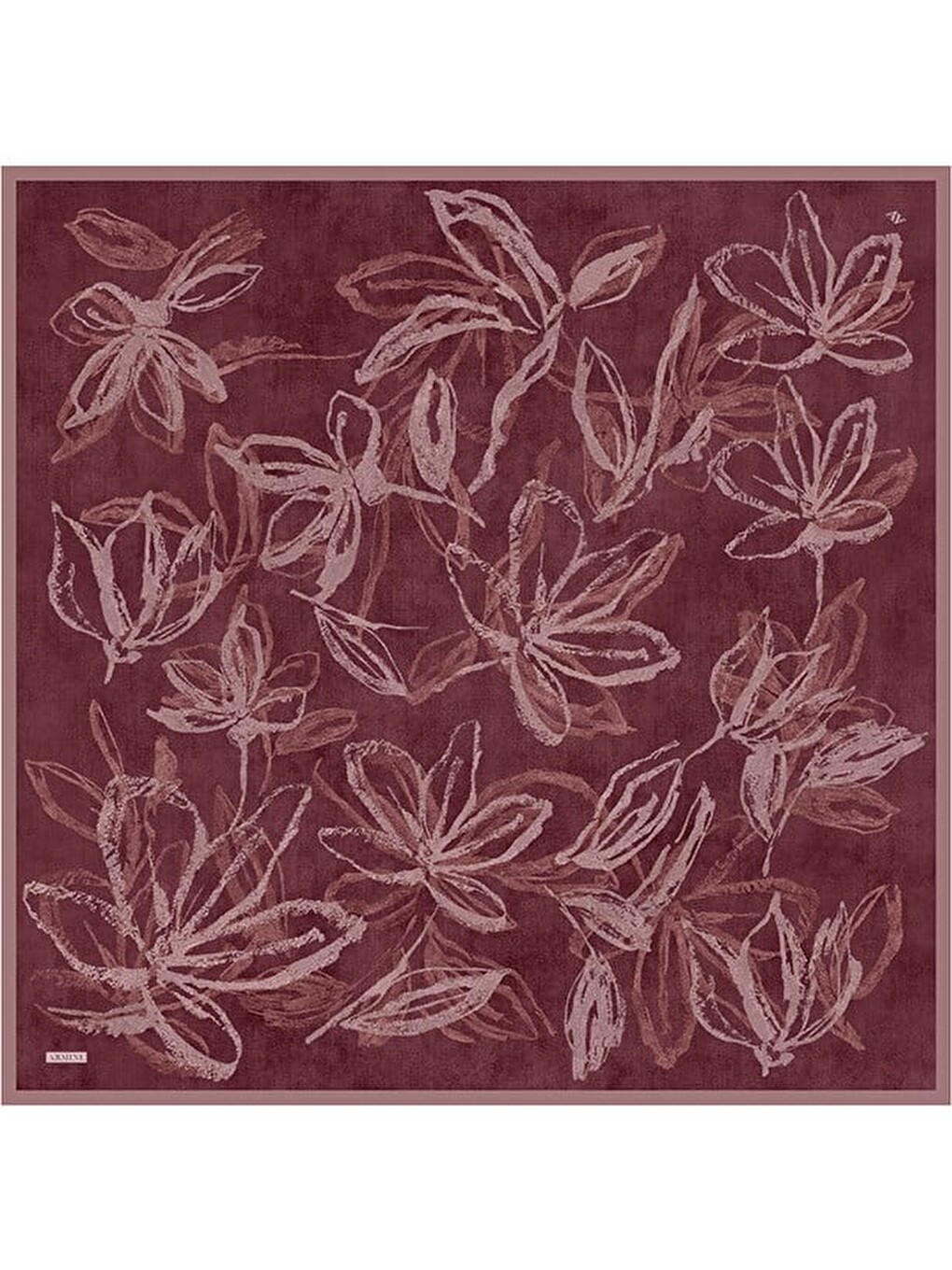 Mürdüm Saf İpek Twill Eşarp 9600d 50-4