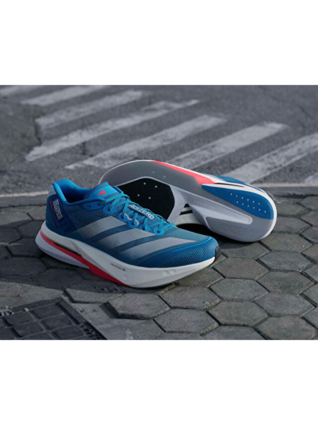 Adizero Boston 13 M Erkek Koşu Ayakkabısı Jr4868 Mavi-3