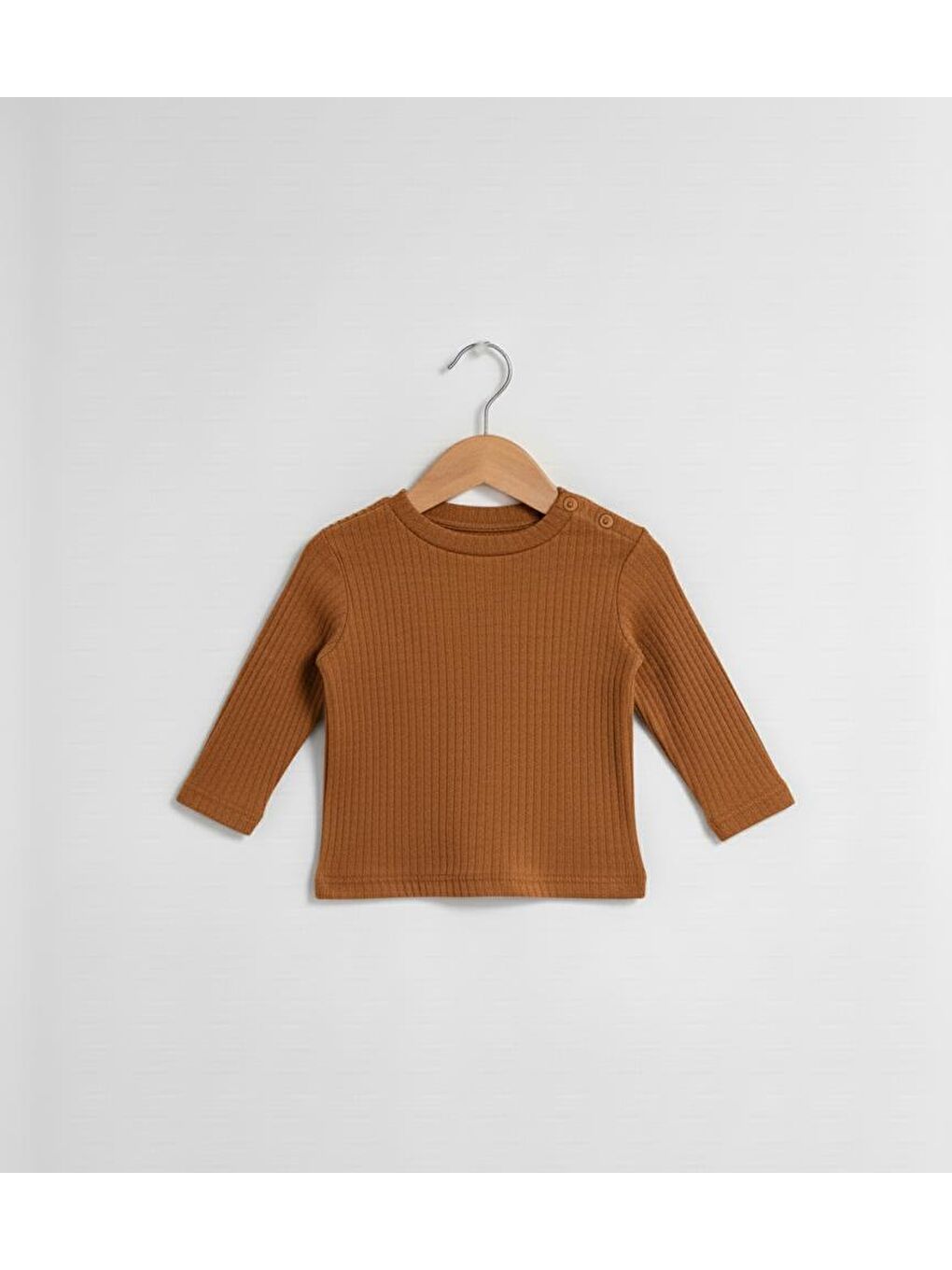 Kahverengi Basic Theme Raporlu 30/1 Sweat