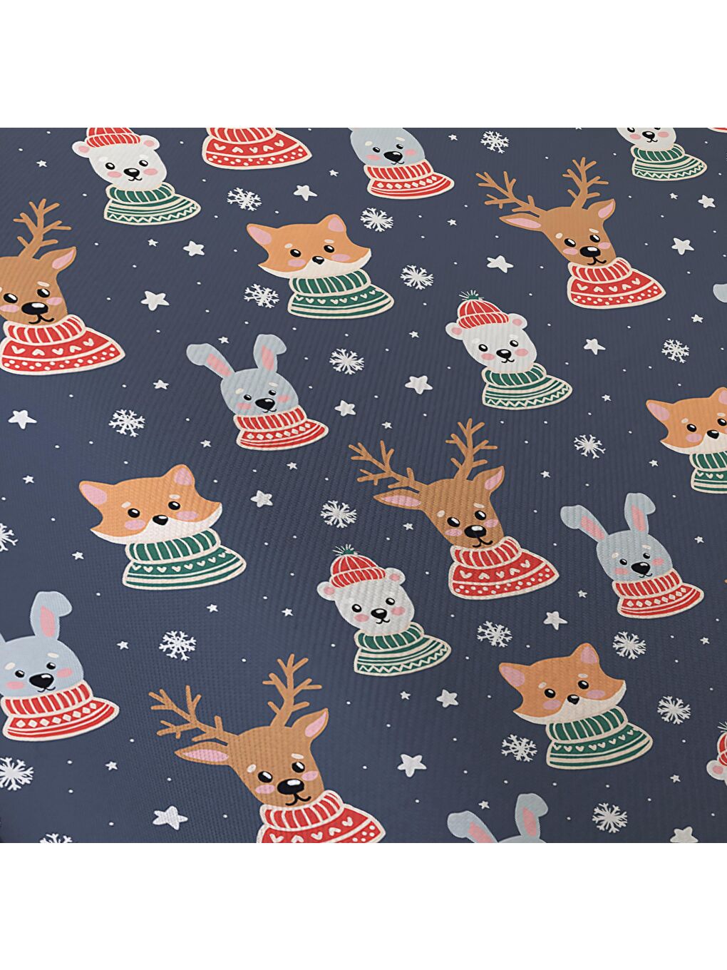 Karışık Çift Taraflı Hayvan Desenli Çarşafsız 2'li Takım Baskılı Tek Kişilik Nevresim Takımı 160x220 Cm-2