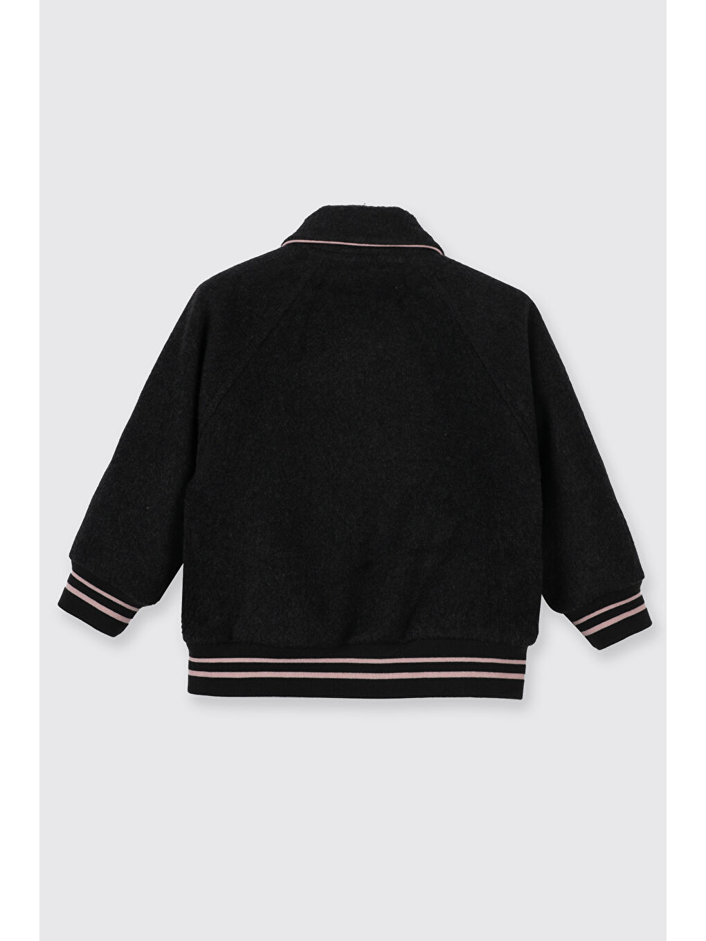 Kız Bebek Aplike Detaylı Antrasit Ceket-1