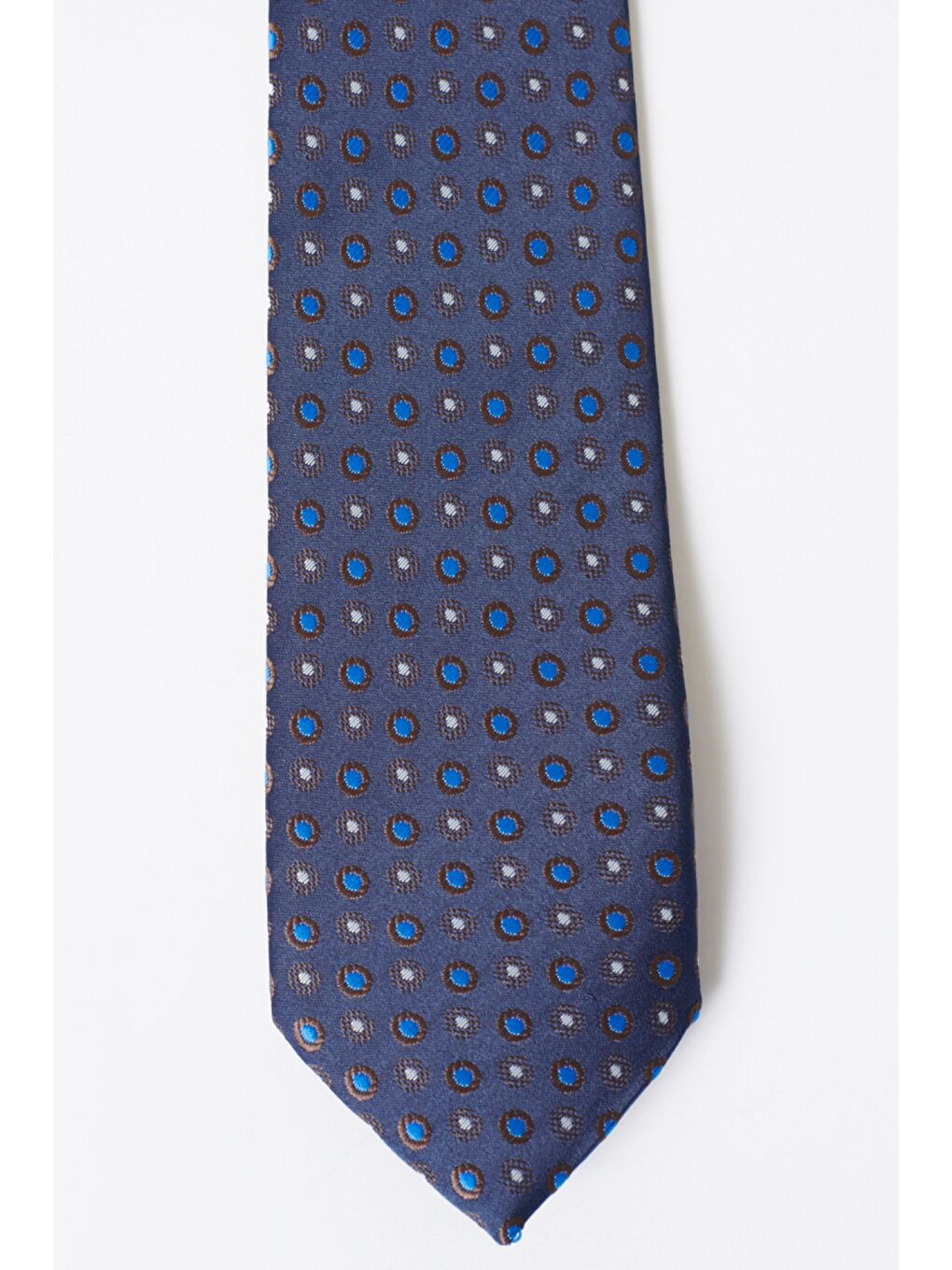 Erkek Lacivert Desenli Lacivert Kravat-1