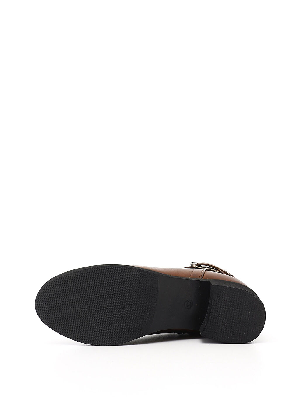 Kahverengi Kadın KAHVERENGİ-TABA Fermuarlı Kalın Topuklu Hakiki Deri Bot-3