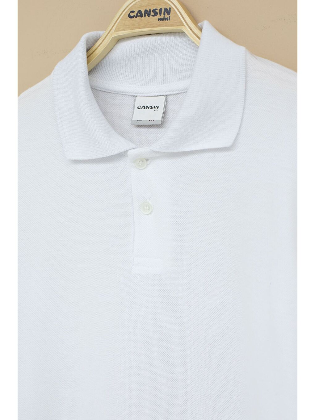 Beyaz Kız Çocuk Polo Yaka Uzun Kollu Okul Tişörtü 22713-1