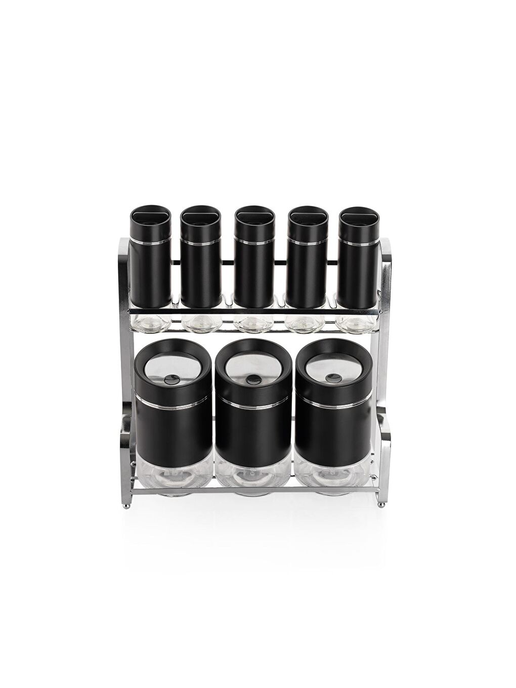 SCHAFER Silver Touch Baharat Takımı 9 Parça-Siyah - 1