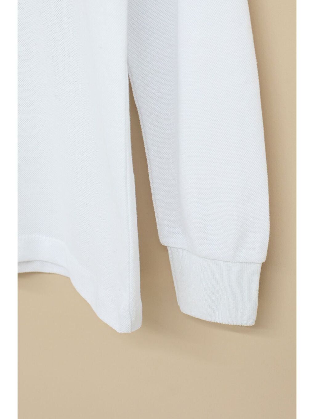 Beyaz Kız Çocuk Polo Yaka Uzun Kollu Okul Tişörtü 22713-2