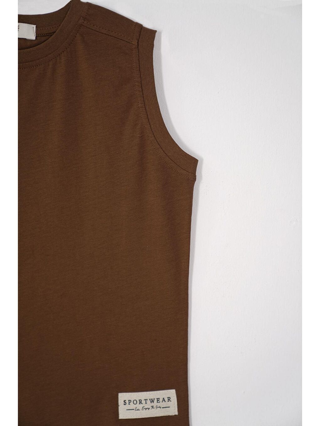 Sport Wear Armalı Kahverengi Renk Erkek Çocuk Kaprili Takım-5