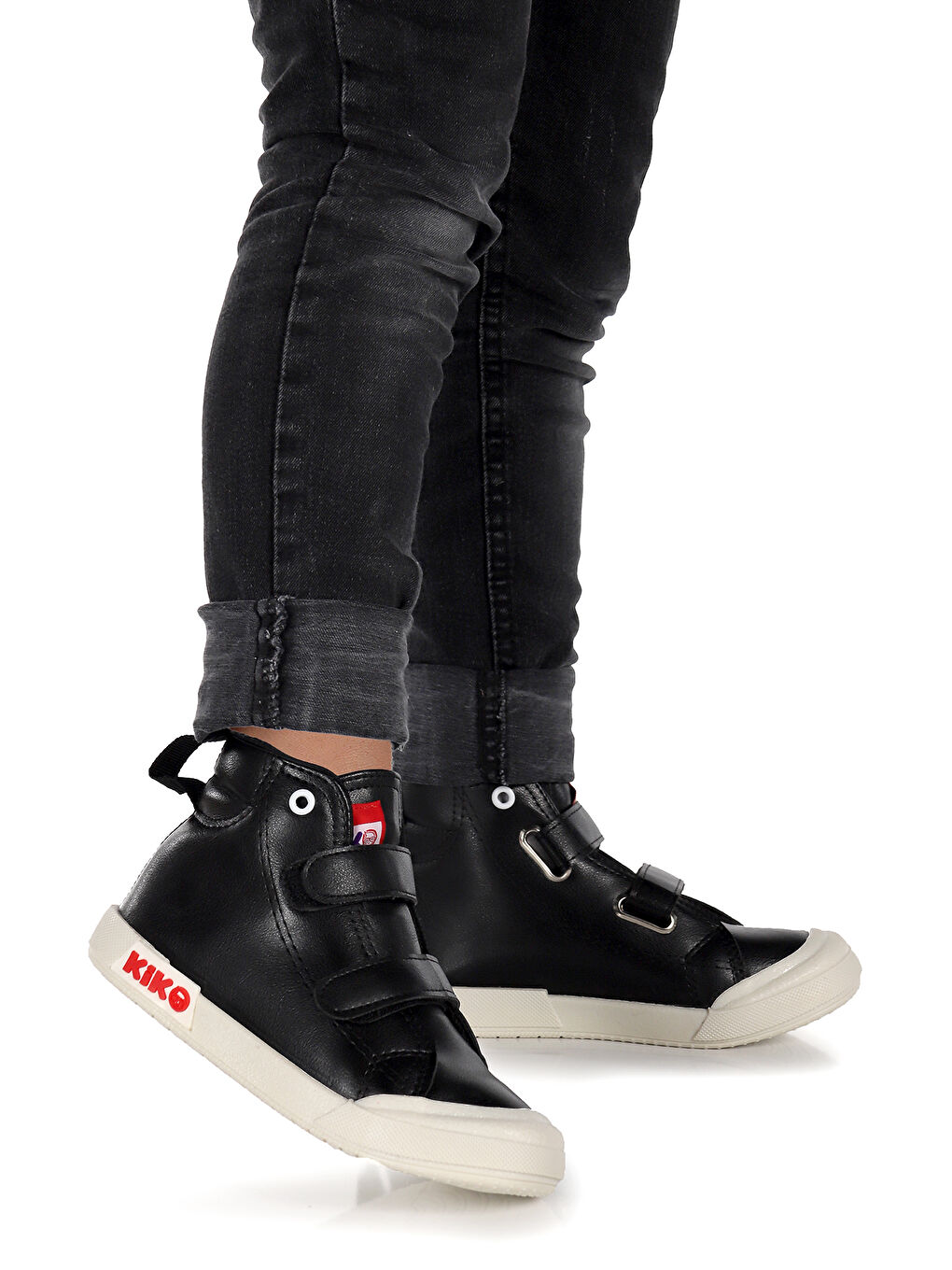 Siyah Garf Günlük Cırtlı Erkek Çocuk Bot Ayakkabı-2