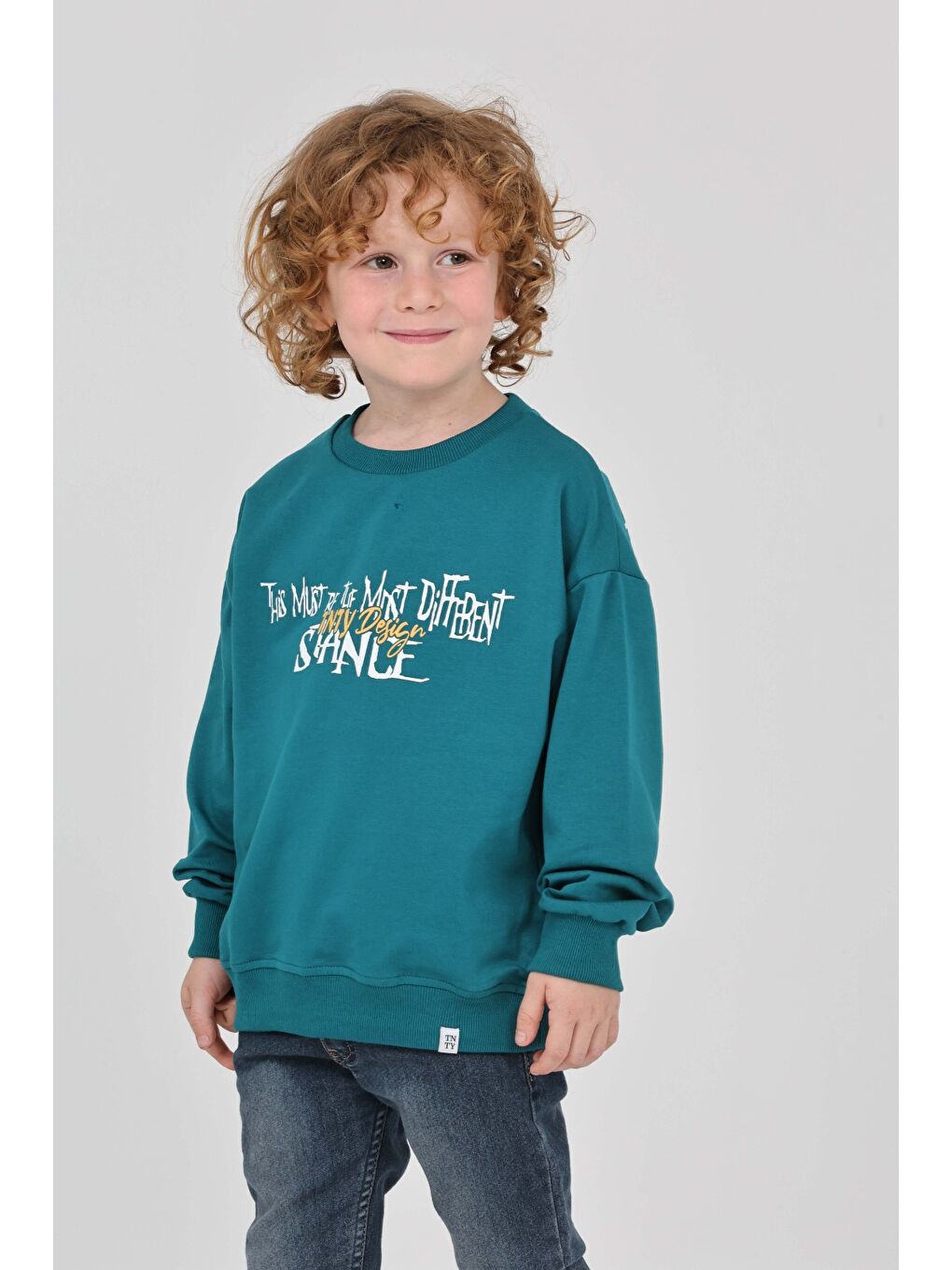 Petrol Erkek Çocuk Tnty Design Baskılı Sweatshirt-1