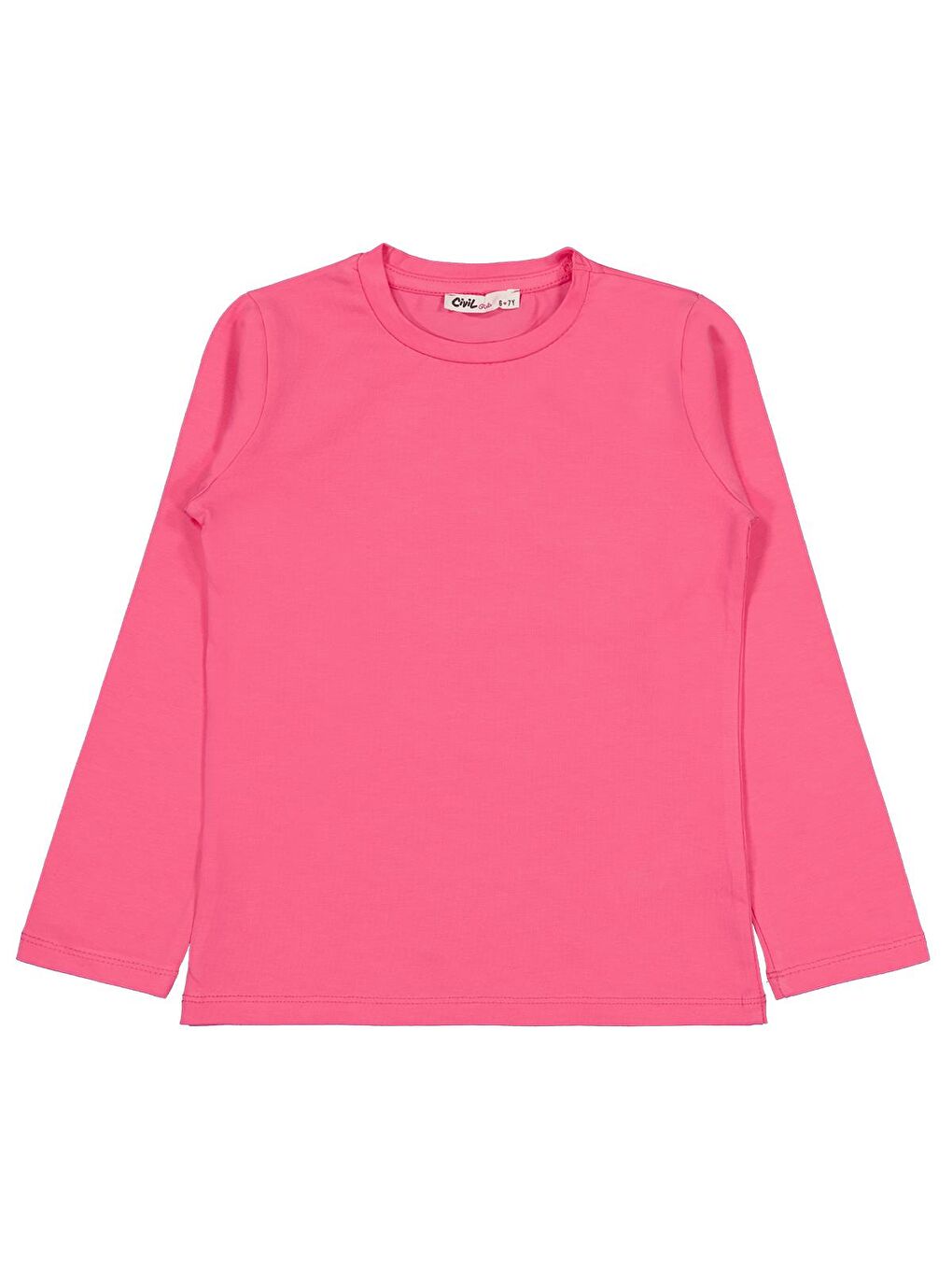 Girls Basic 6-9 Yaş Sweatshirt - Pembe