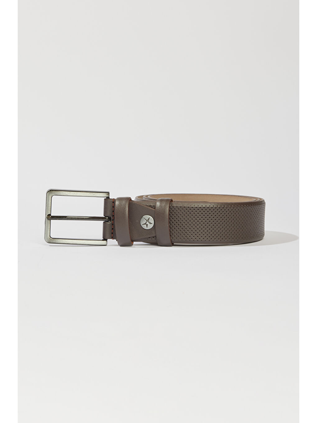 Erkek Kahverengi Desenli Klasik Kemer