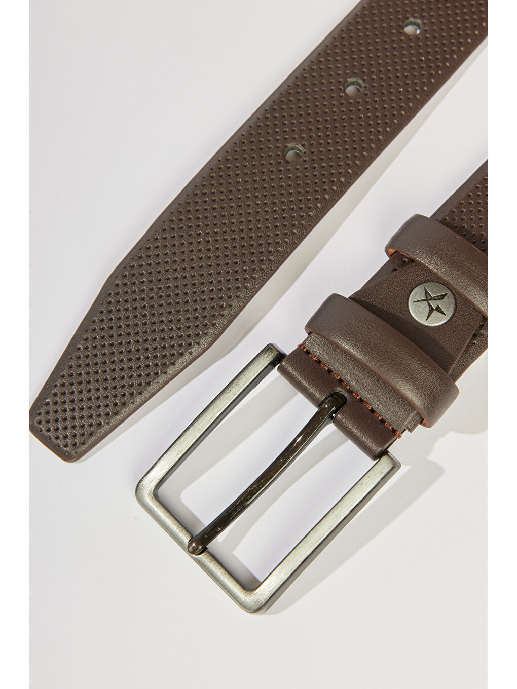 Erkek Kahverengi Desenli Klasik Kemer-1