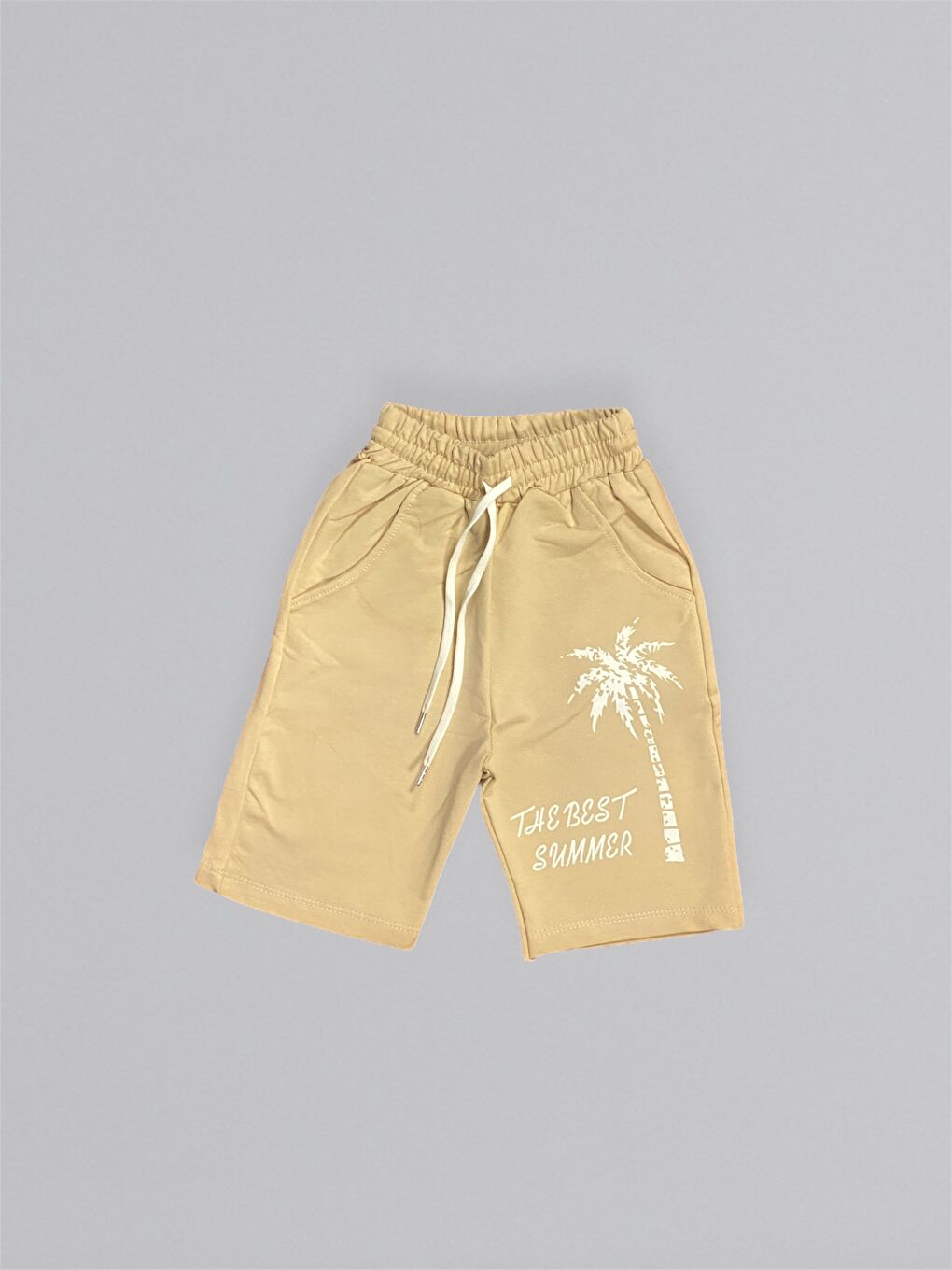 Ekru Baskılı Erkek Çocuk Tişört Şortlu Takım M00715-6