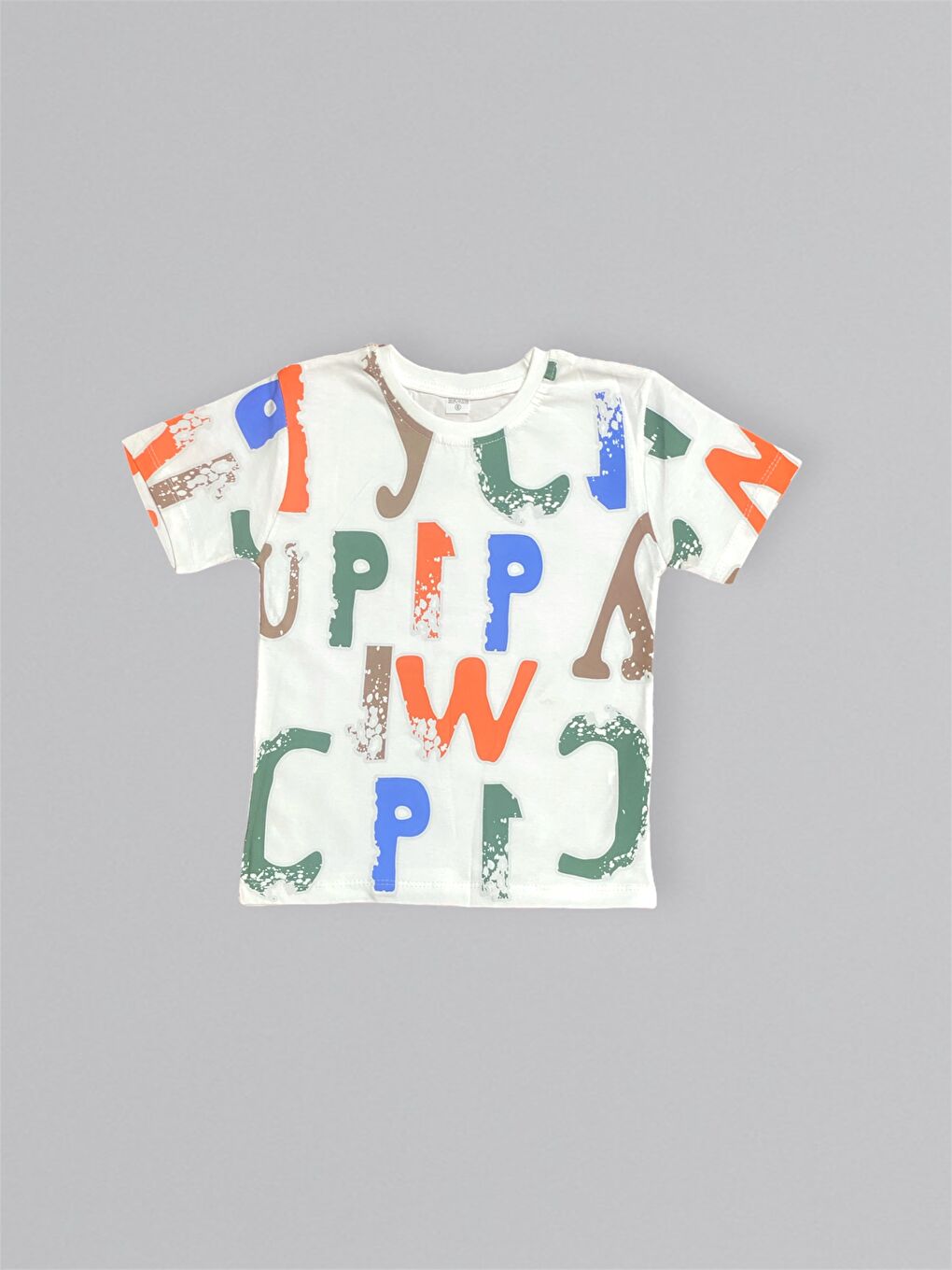 Kahverengi Baskılı Erkek Çocuk Tişört Şortlu Takım M00715-5