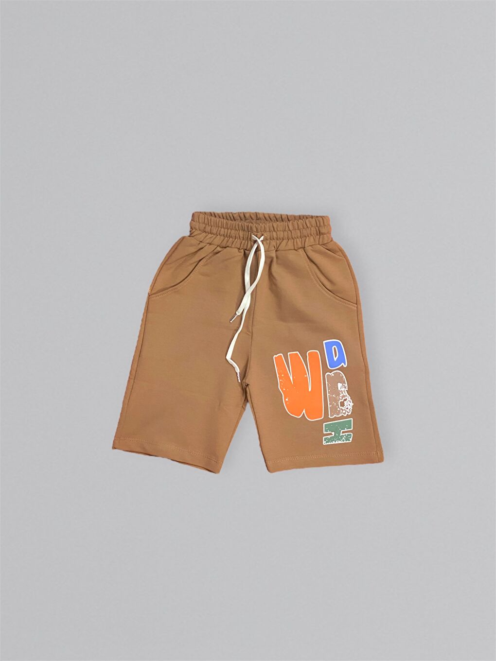 Kahverengi Baskılı Erkek Çocuk Tişört Şortlu Takım M00715-6