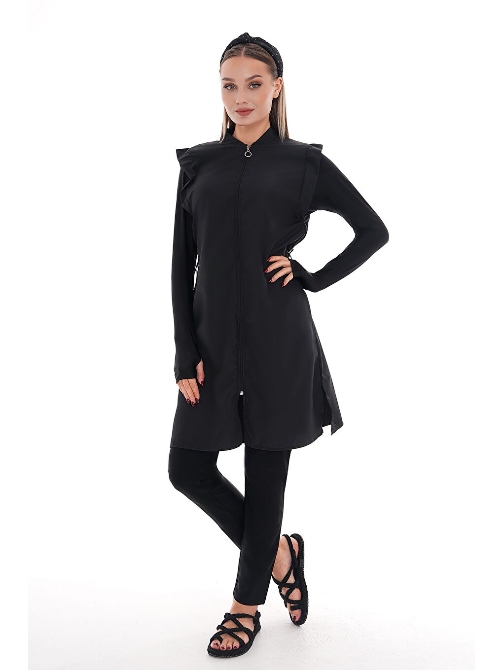 Tam Kapalı Tesettür Mayo 2511 Bahar Siyah-1