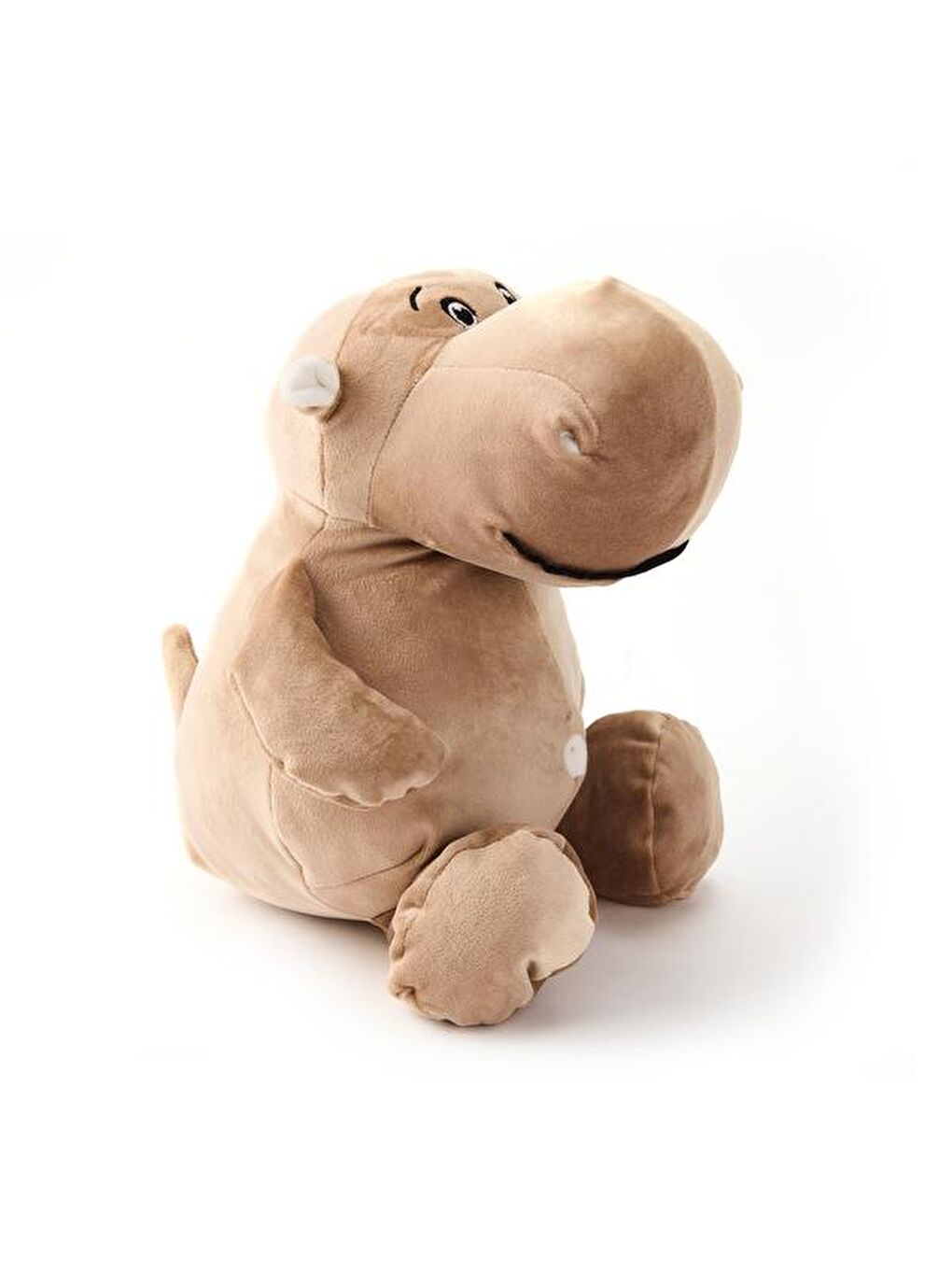 Soft Su Aygırı Figürlü Yastık - Bej - 40x20 cm-1