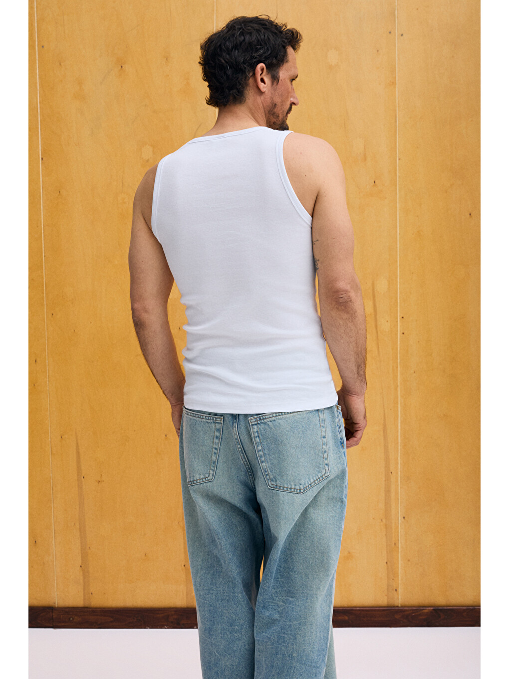 Beyaz TREVISO Erkek Yumuşak Ve Esnek Kumaşlı Organik Pamuklu Slim Fit BEYAZ Atlet-4