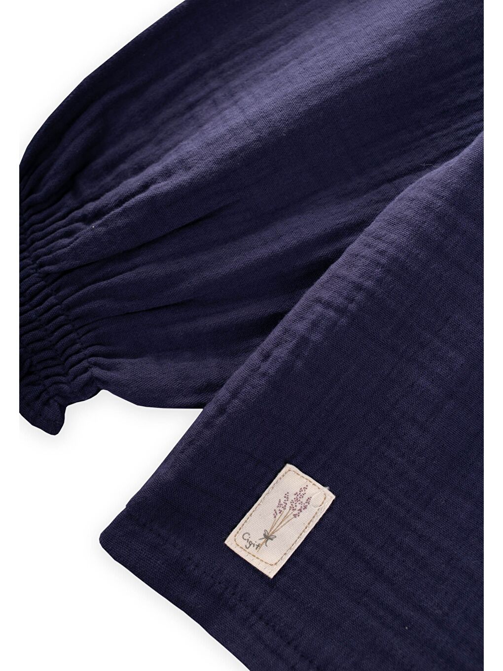 Organik Müslin Gömlek 2-10 Yaş Lacivert-2