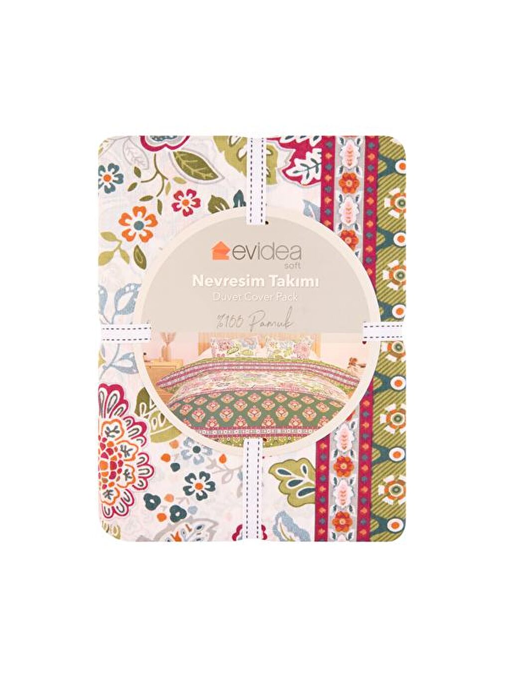 Karışık Soft Pia Çift Kişilik Nevresim Takımı - Renkli-1