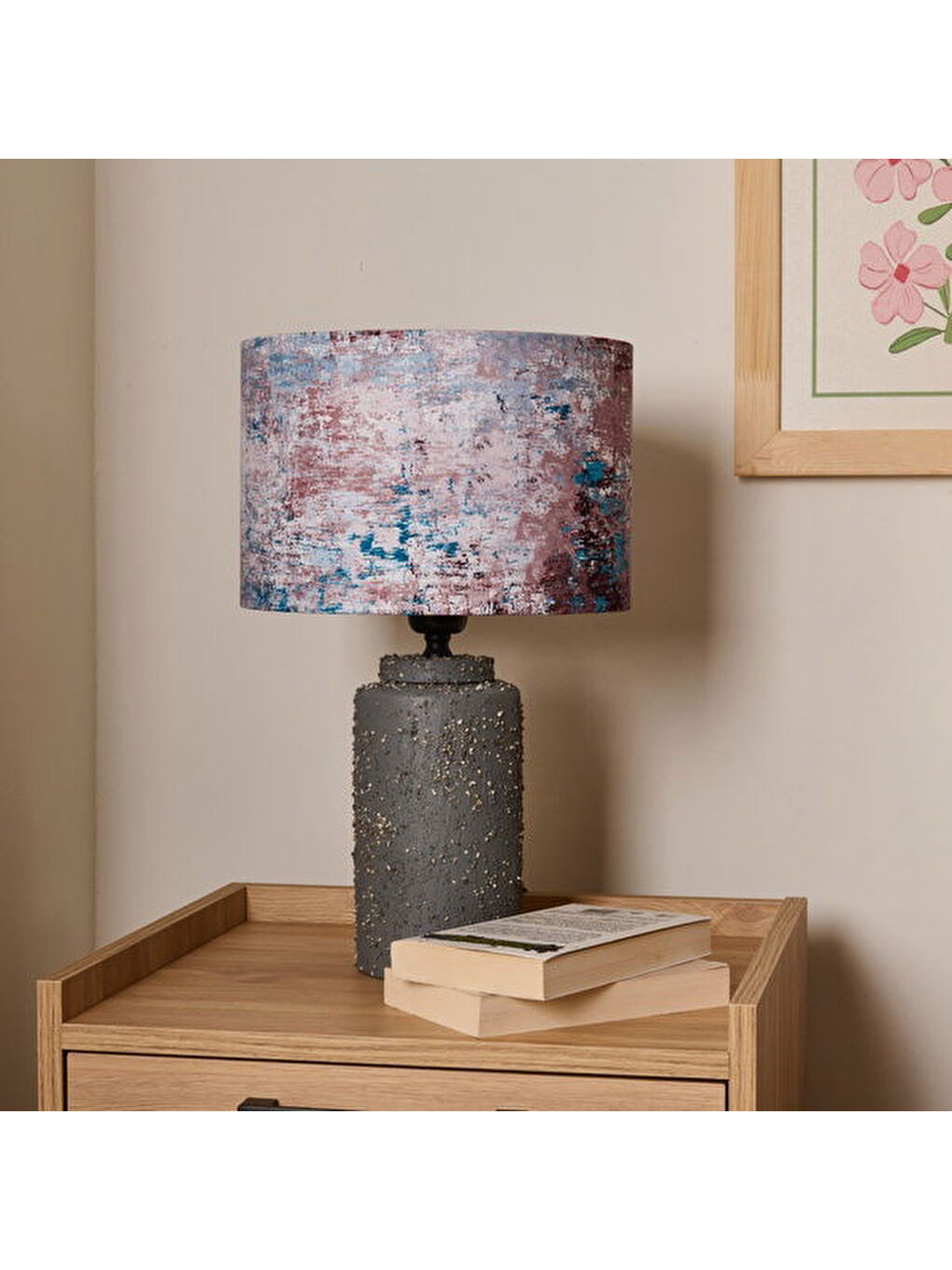 Evidea Karişik Lighting Arden Abajur - Gri / Renkli - 48,5x30x30 cm