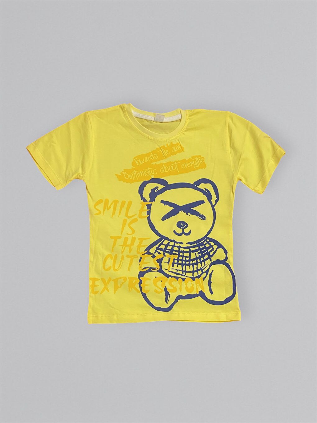 Sarı Baskılı Erkek Çocuk Tişört Şortlu Takım M00715-5