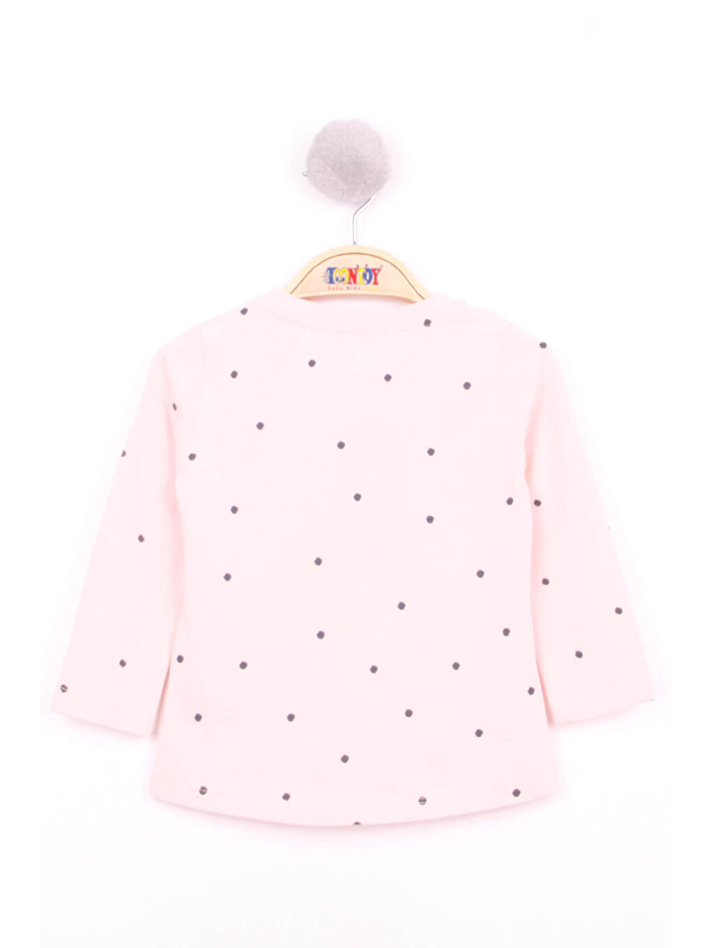 Pembe Kız Bebek Köpek Nakışlı T-Shirt-2