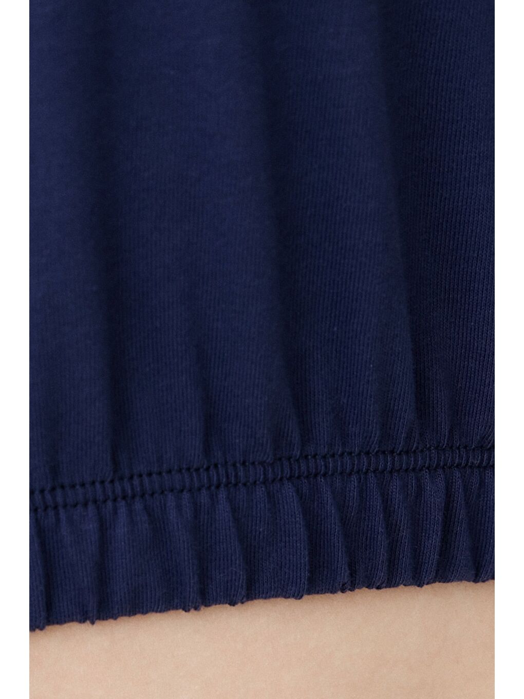 İndigo Vatkalı Crop Tişört-4