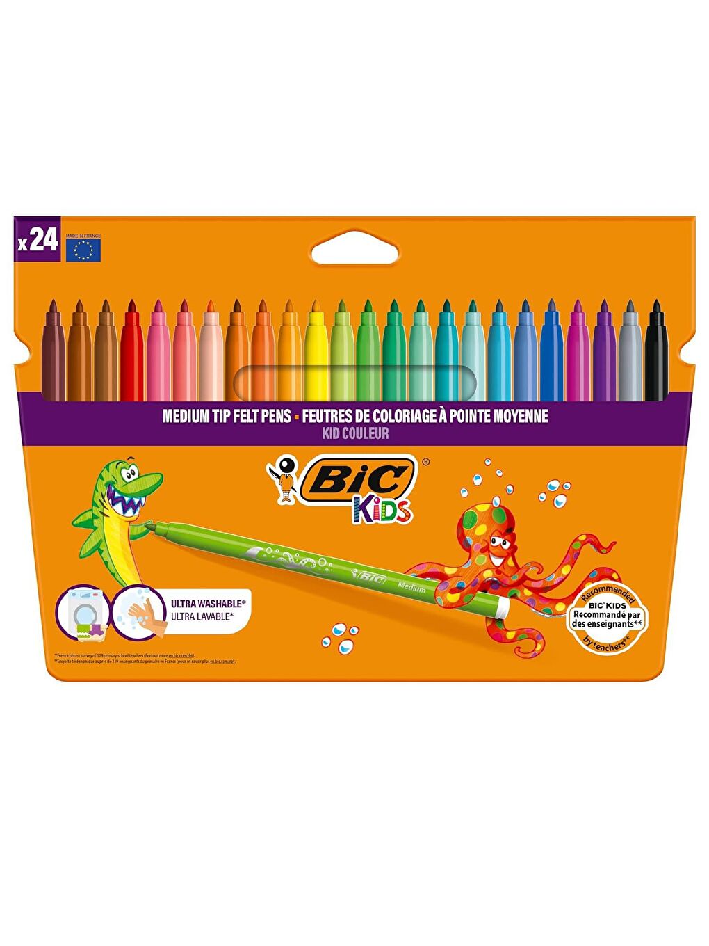 Bic Beyaz Kids Couleur Yıkanabilir Keçeli Kalem 24 Renk