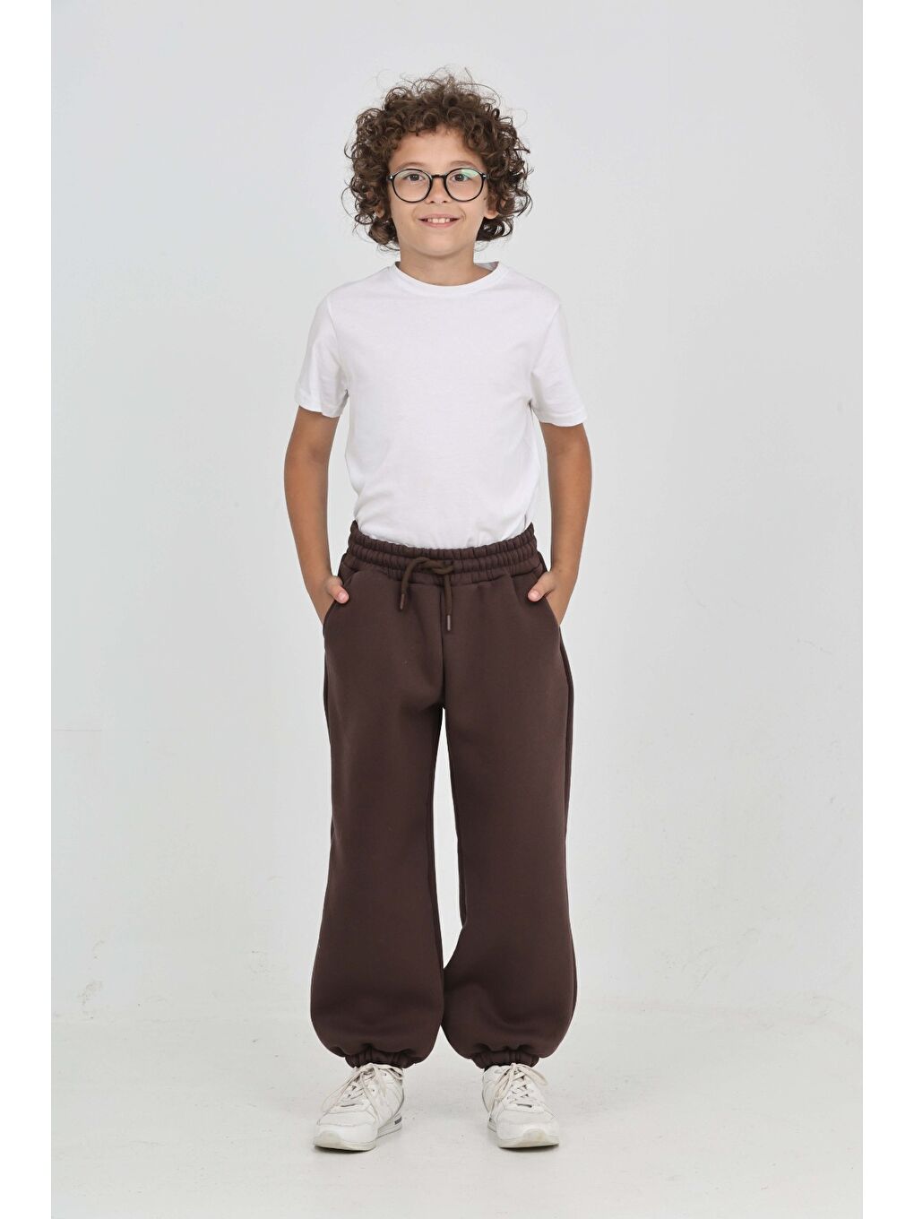 Kahverengi Unisex Çocuk Eşofman Alt