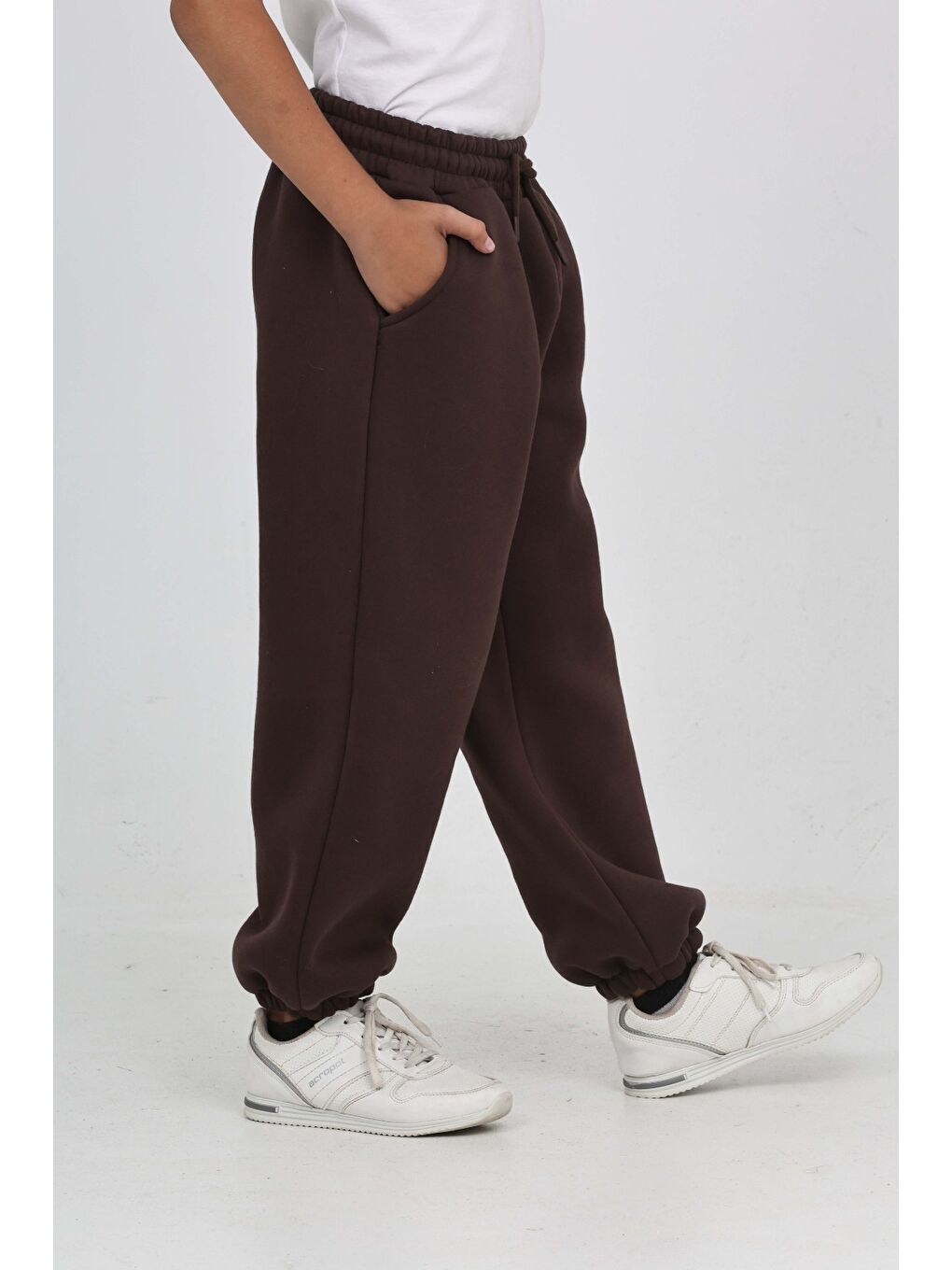 Kahverengi Unisex Çocuk Eşofman Alt-1