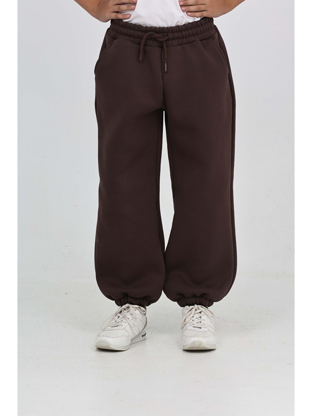 Kahverengi Unisex Çocuk Eşofman Alt-3