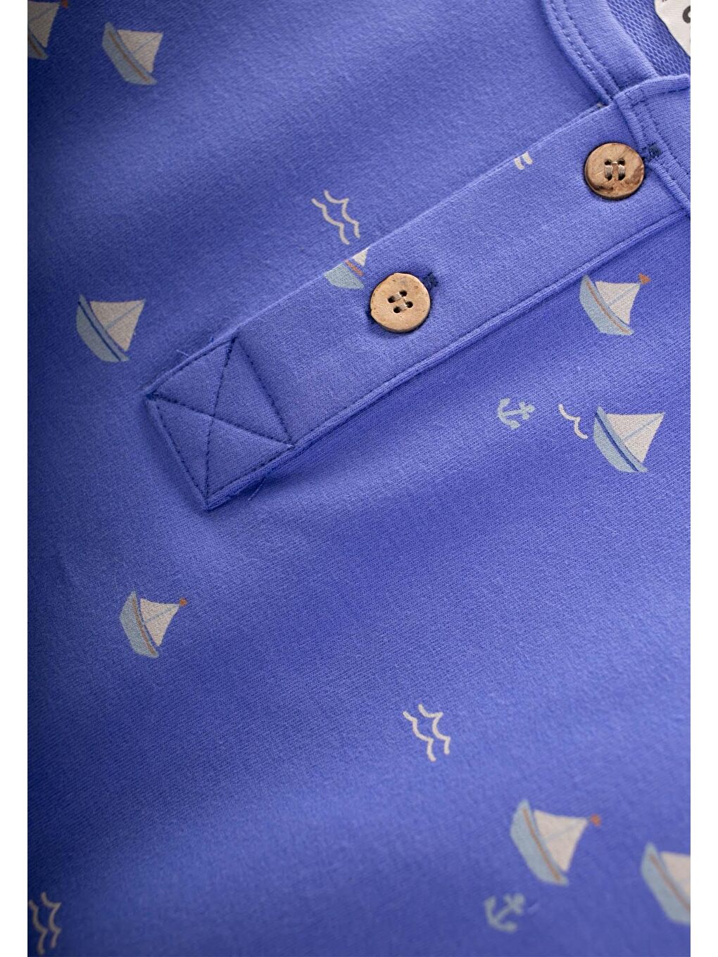 Yelken Baskılı Sweatshirt 1-7 Yaş Mavi-2