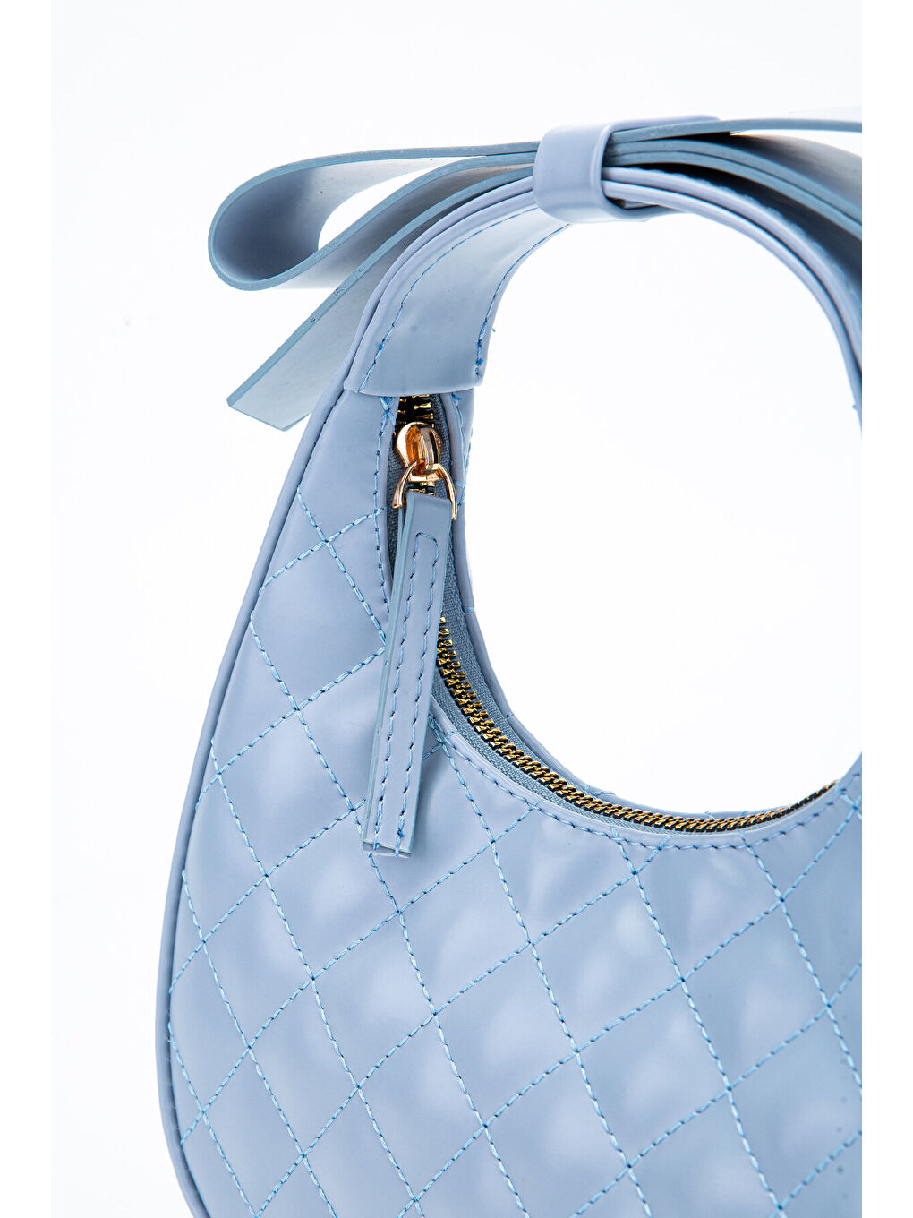 Fiyonk Askı Detaylı Mathilda Kadın Çapraz Çanta Mavi-1