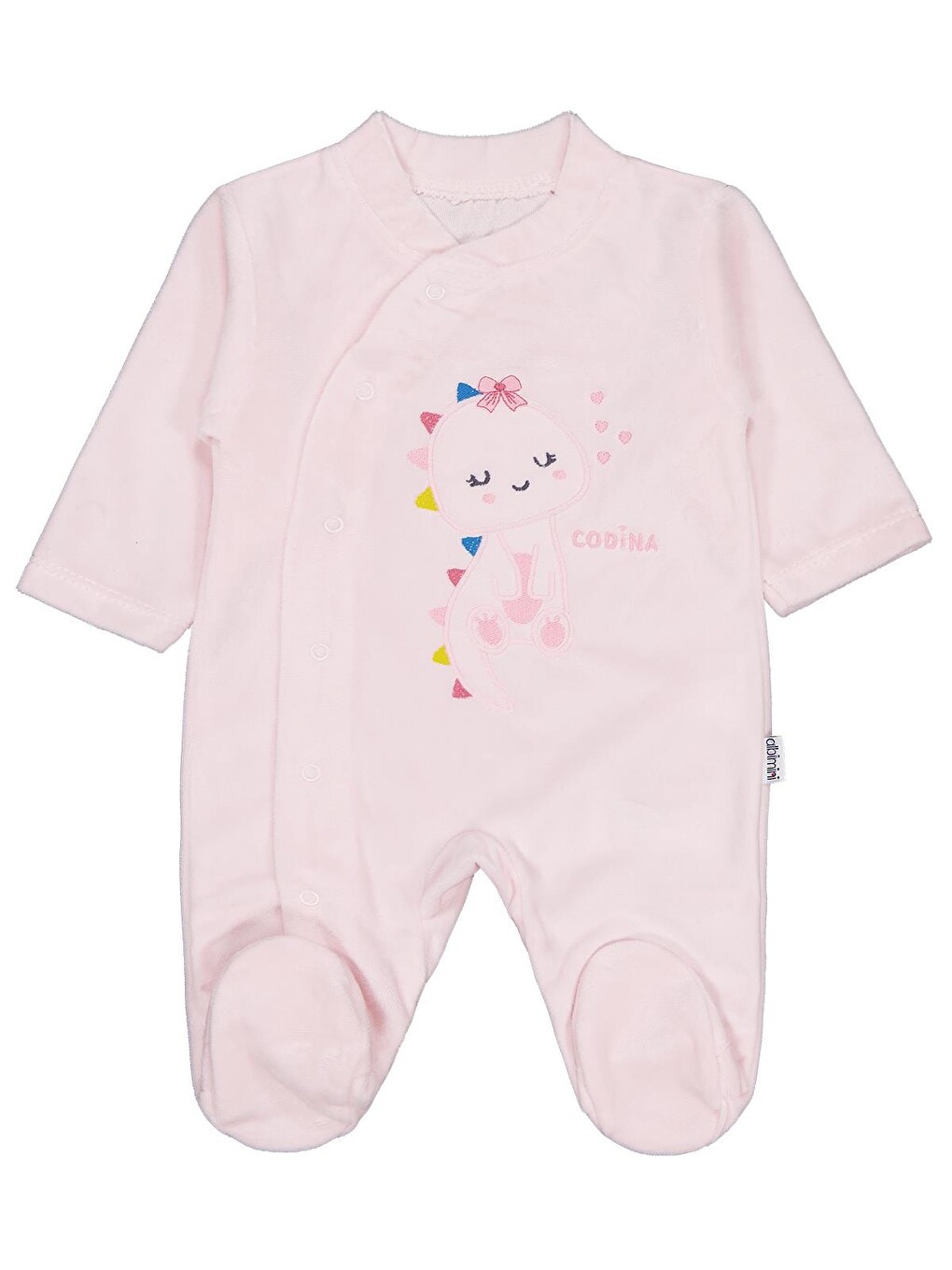 Zürafa Nakış Çıtçıtlı 1-6 Ay Tulum - Pembe 1-3 Ay