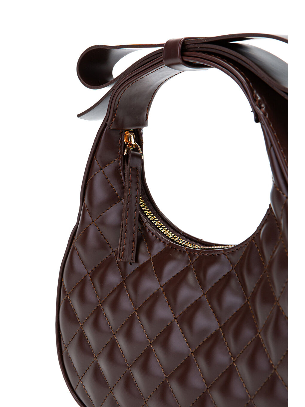 Fiyonk Askı Detaylı Mathilda Kadın Çapraz Çanta Kahverengi-1