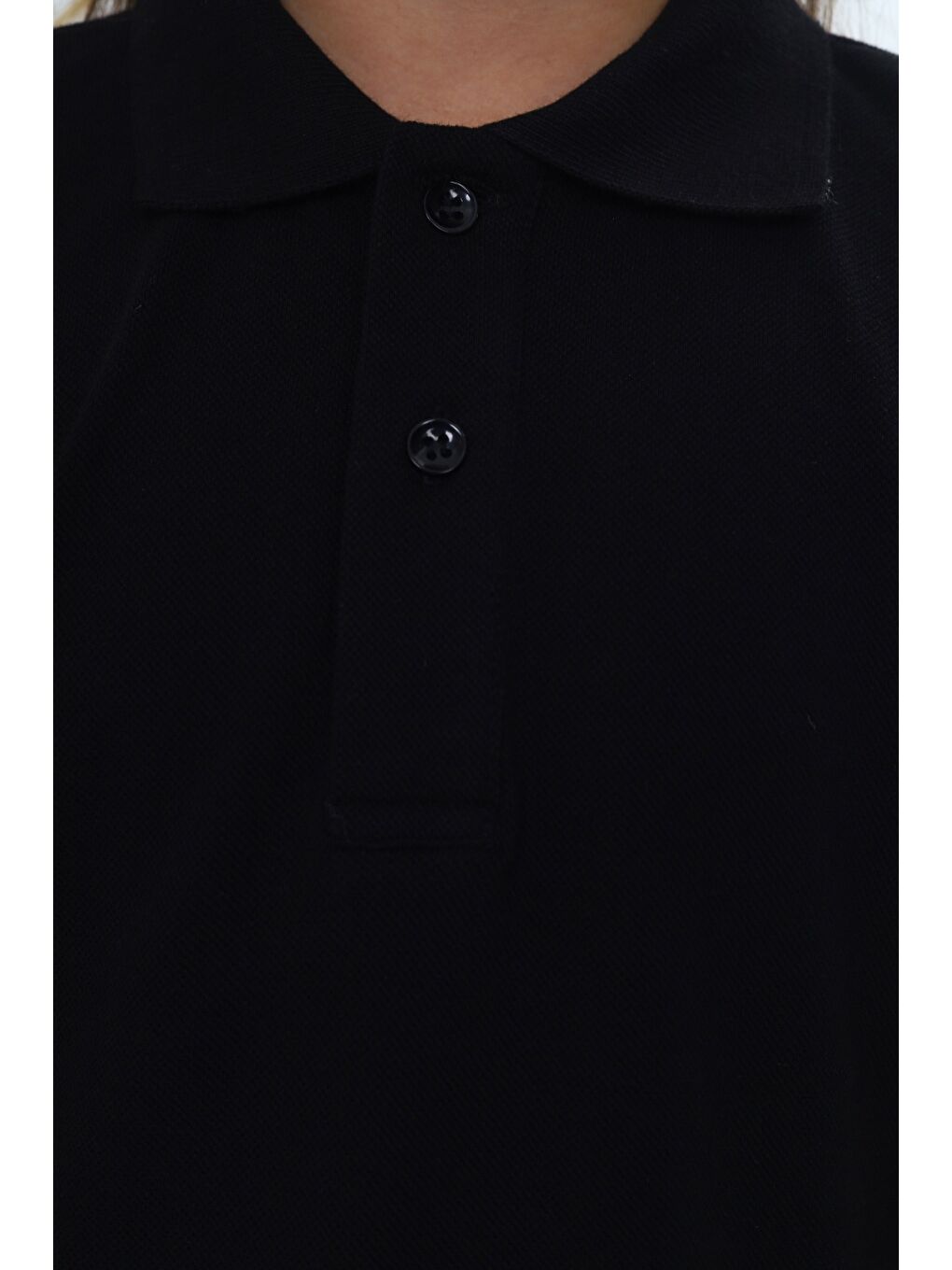 Siyah Unisex Çocuk Polo Yaka Tişört-4