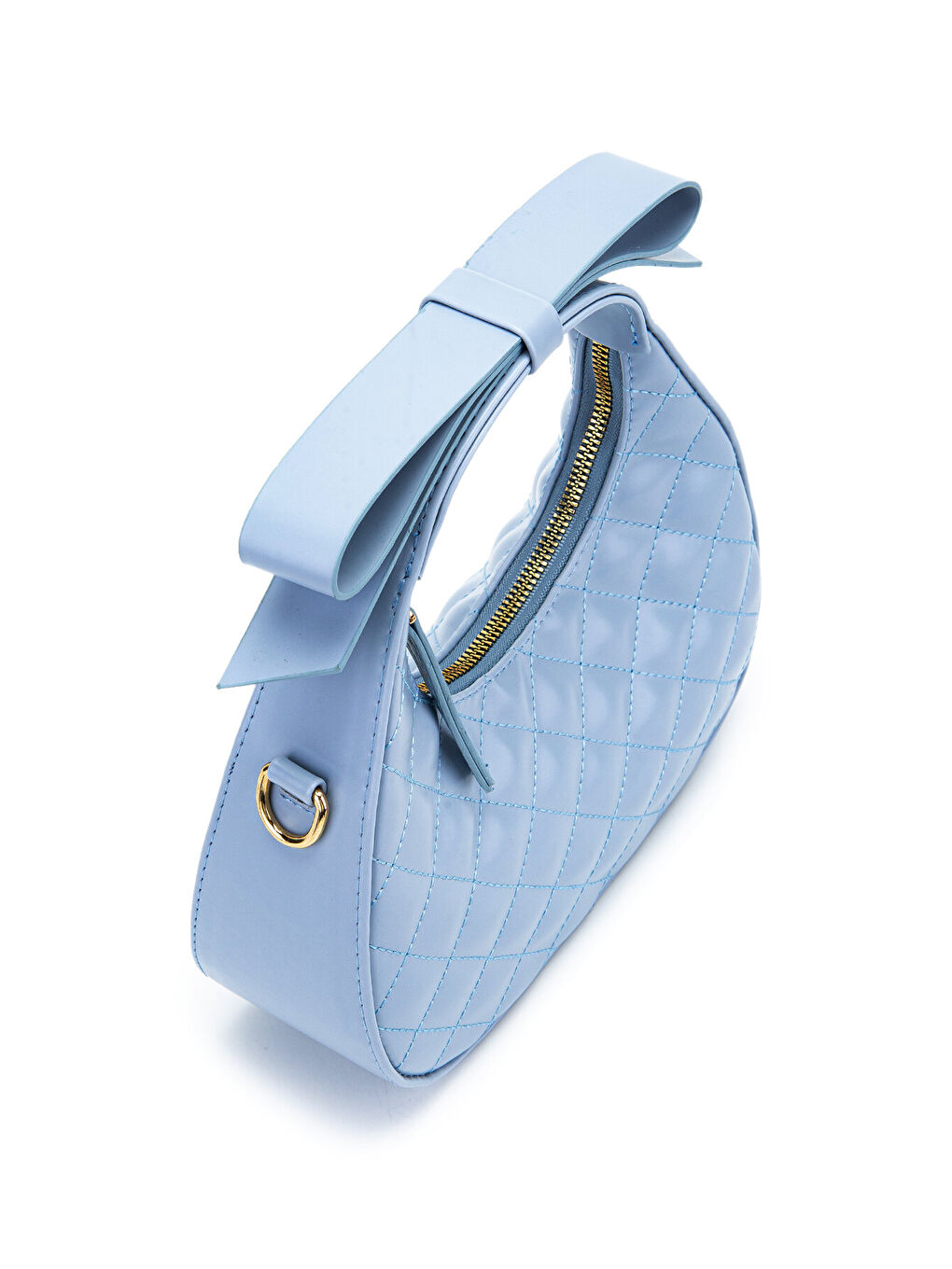 Fiyonk Askı Detaylı Mathilda Kadın Çapraz Çanta Mavi-2
