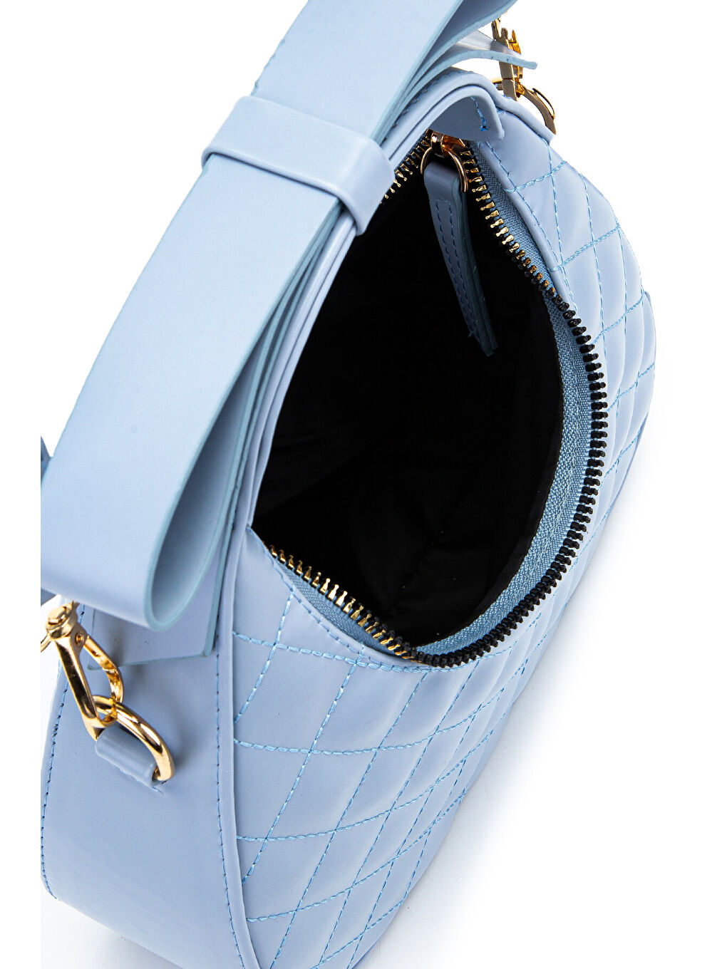 Fiyonk Askı Detaylı Mathilda Kadın Çapraz Çanta Mavi-3