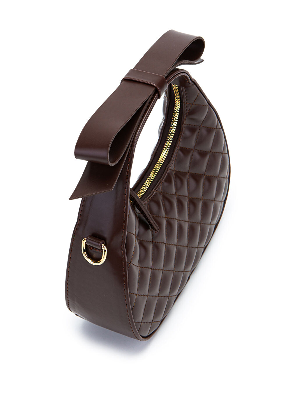 Fiyonk Askı Detaylı Mathilda Kadın Çapraz Çanta Kahverengi-2