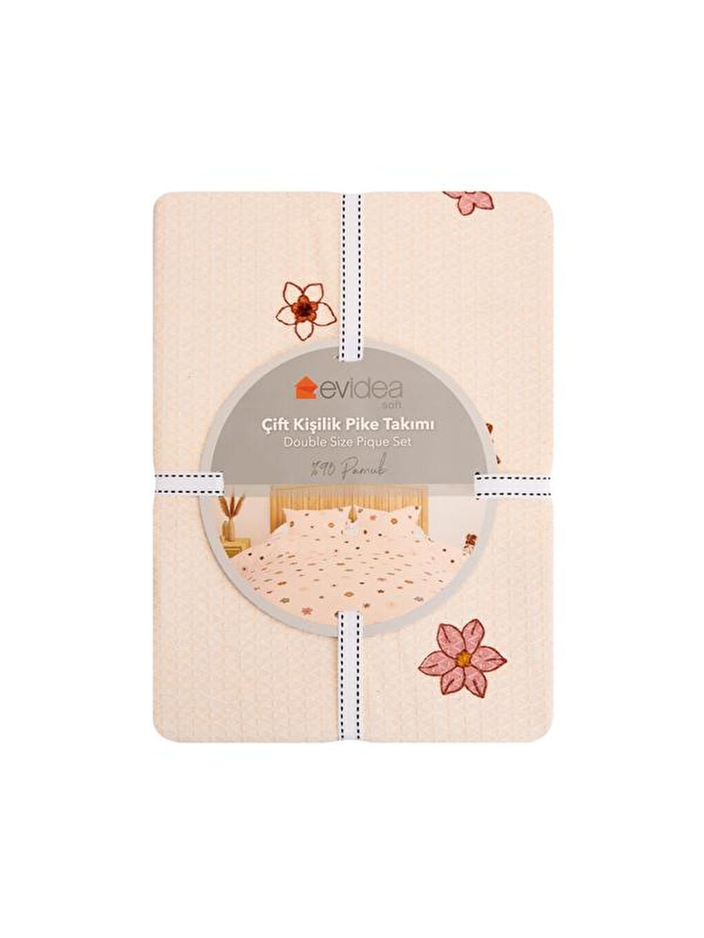 Karışık Soft Flow Tek Kişilik Pike Takımı - Renkli-1