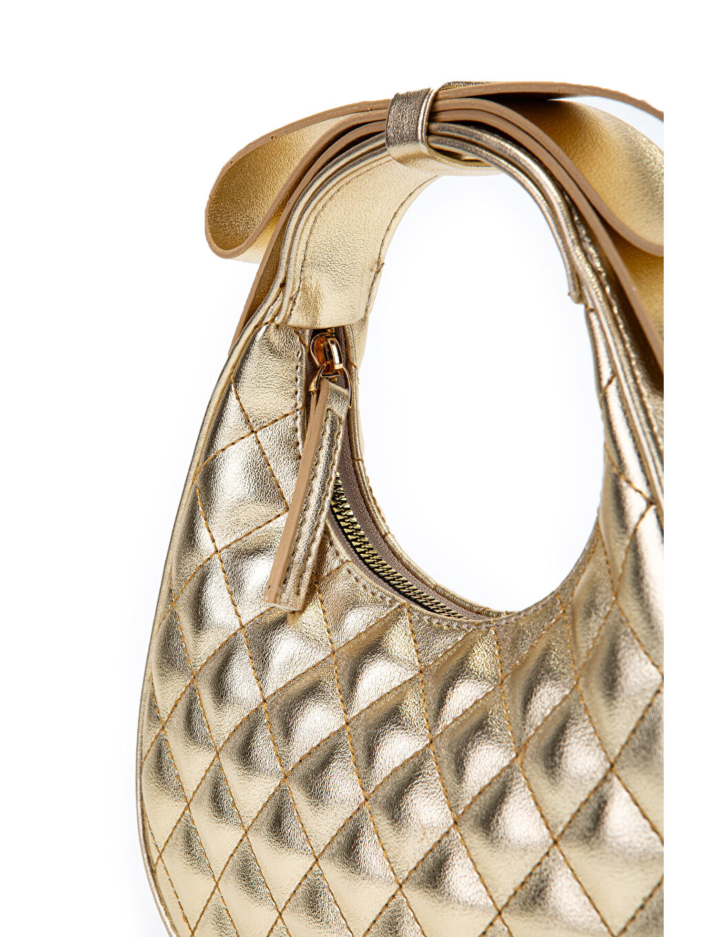 Sarı Fiyonk Askı Detaylı Mathilda Kadın Çapraz Çanta Gold-1