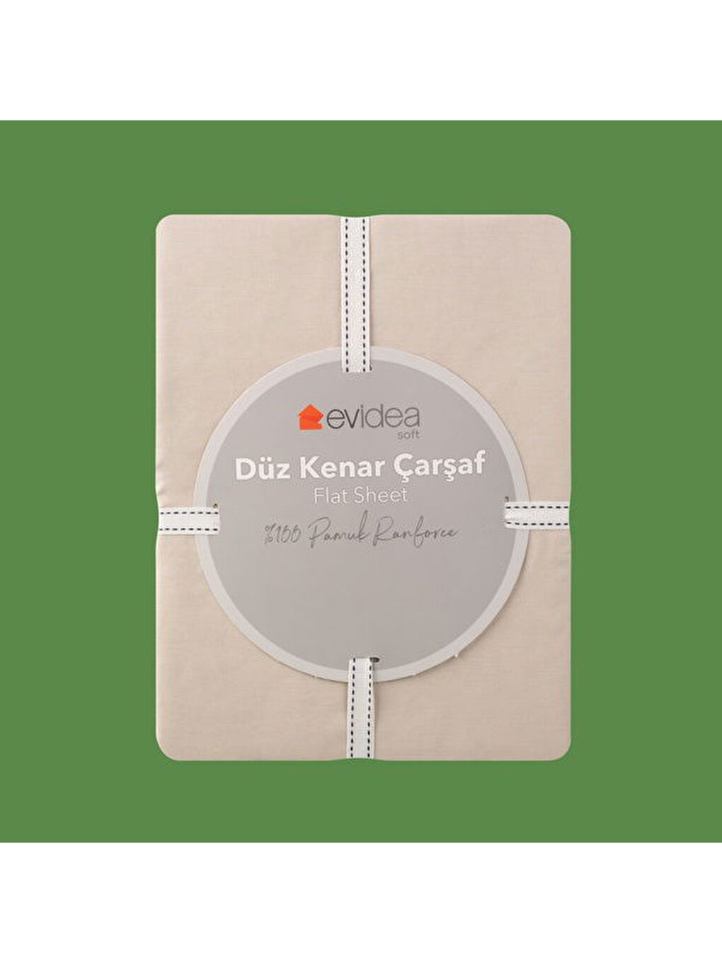 Soft Basic Tek Kişilik Düz Kenar Çarşaf - Bej - 160x240 cm-3